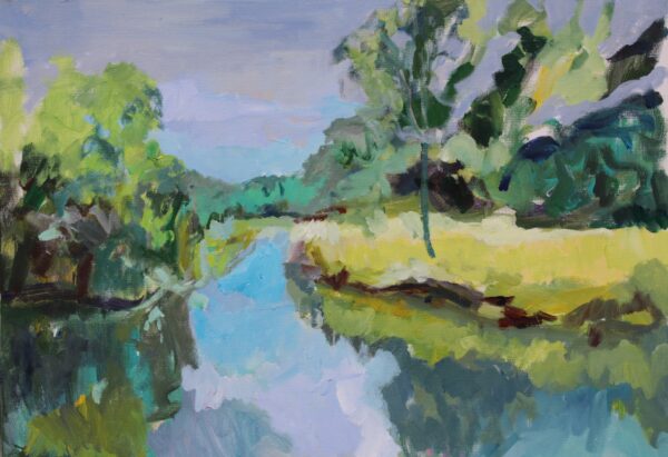 River Sketch by Aletha Kuschan