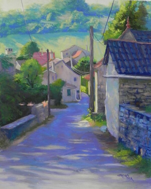 Morning Walk in a French Village by Jean Hirons