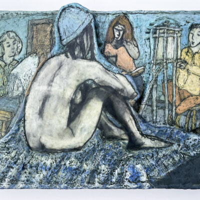 Model & Artists in Studio by Marcie Wolf-Hubbard